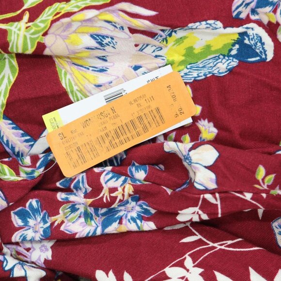 NWT Simply Emma Front Plus Size Knit Blouse Shirt Top 2395-3 3X Burgundy Red - Picture 3 of 6